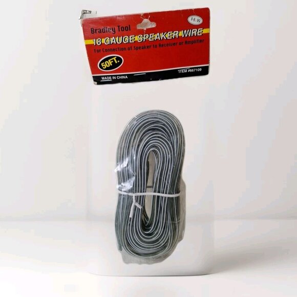VINTAGE Bradley Tool Audio HRS SPEAKER WIRE GAUGE 18 - 50ft - ITEM #667109 - Picture 1 of 2
